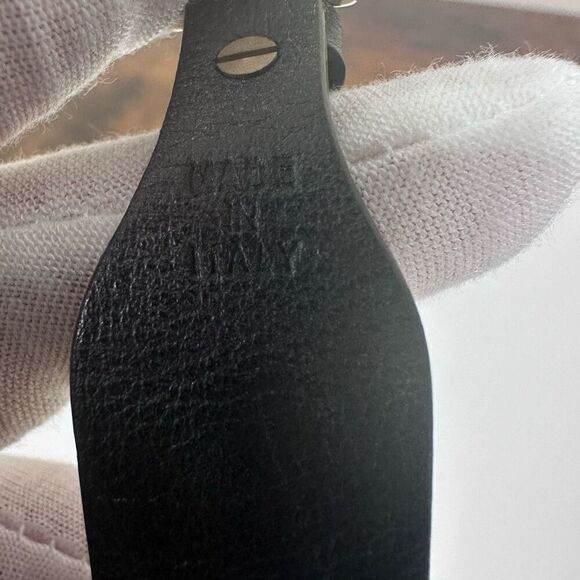 Valentino Garavani Rockstud Leather Bracelet Black Silver Large - Picture 6 of 12